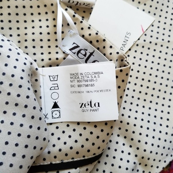 Moda Zeta Dotted Guy Pants Cream Satin Size 2 - Picture 5 of 9